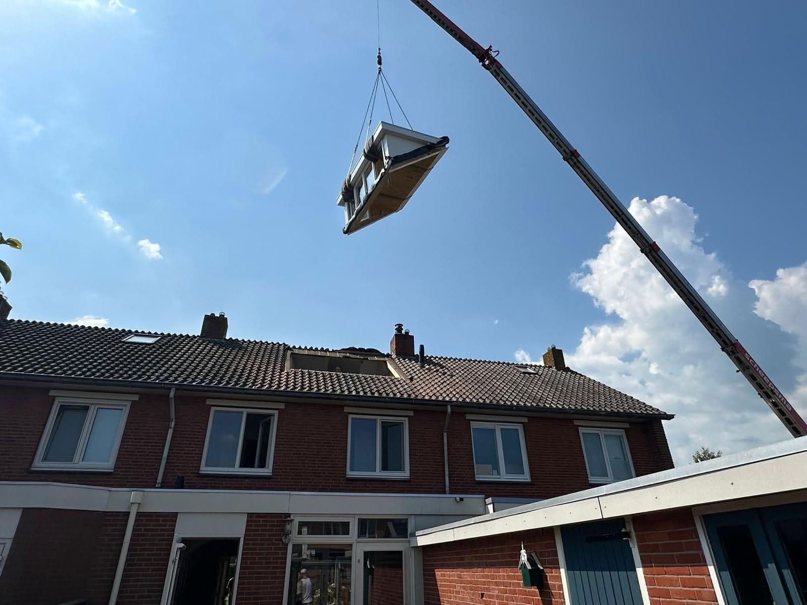 Werkzaamheden op hoogte met een kraan